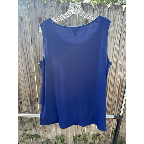 Jones New York Signature Asymmetrical Ruffle Tank - XL - Picture 2 of 7